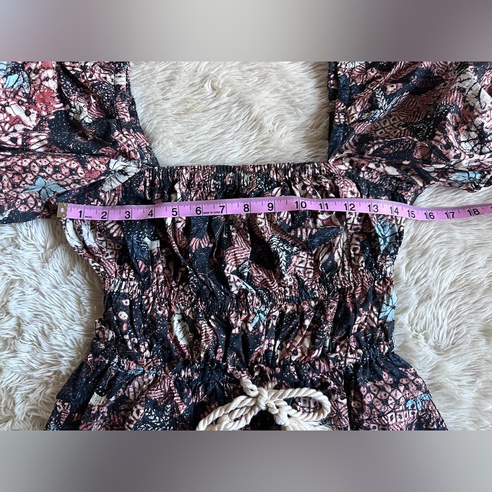 Ulla Johnson Alegria Playsuit Romper Puff Sleeve in Rosewood Size 0 - Picture 7 of 15